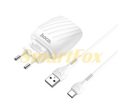 СЗУ 2USB HOCO C78A Max Energy + кабель USB/TYPE-C