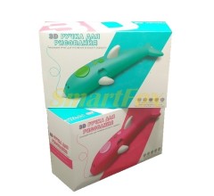 Ручка 3D акумуляторна з трафаретом K9903 дельфін