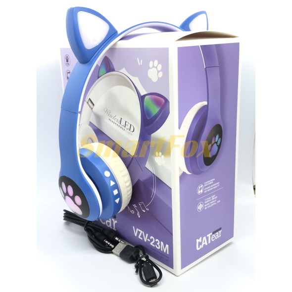 Навушники бездротові Bluetooth ВУШКИ CATear VZV-23M LED (Фіолетовий)