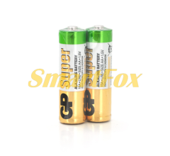Батарейка лужна GP Super 15A-S2 AA/R6, 2 шт у вакуумній упаковці, ціна за упаковку