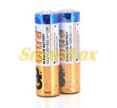 Батарейка щелочная GP Ultra Plus 15AUP-2S2 AA/R6, 2 шт в вакуумной упаковке, цена за упаковку