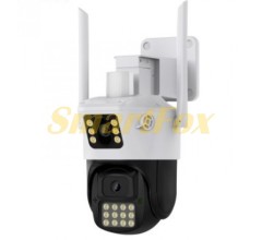 Камера видеонаблюдения PTZ уличная WiFi A23 3MP+3MP (ICSEE)
