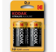 Батарейка щелочная KODAK XTRALIFE LR20, 2шт в блистере, цена за блистер