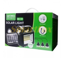 Портативна сонячна станція GD-101 освітлення+ лампочки+power bank