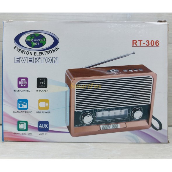 Радиоприемник c USB Everton RT-306 + фонарик