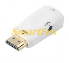 Конвертер-адаптер HDMI (тато) на VGA(мама), White