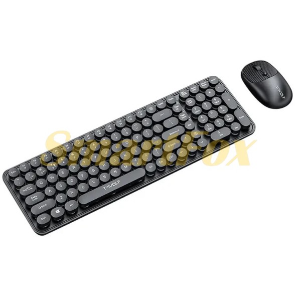 Клавиатура + мышь беспроводная TWolf TF350 Black