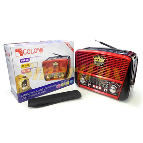 Радіоприймач з USB GOLON RX-455S SOLAR + сонячна батарея + ліхтарик