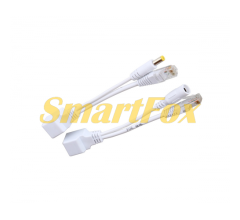POE инжектор пассивный (пара) 802.3at (30Вт) с портами Ethernet 10/100Mbps, white