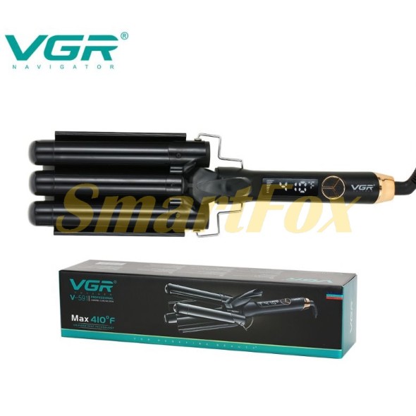 Плойка для волос тройная VGR V-591