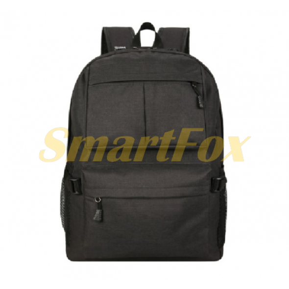 Рюкзак для ноутбука 15.6, материал нейлон, выход под USB-кабель, черный