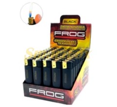 Зажигалка газовая FROG-BLACK (заказ упаковкой 50шт, цена за 1шт)