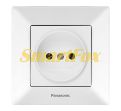 Розетка Panasonic Arkedia Slim, быстрый монтаж, біла