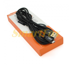 USB кабель iKAKU KSC-698 XIANGSU Smart fast charging micro, Black, длина 2м