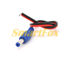 Роз'єм живлення DC-M (D 5,5x2,1мм) => кабель довжиною 25см black-red , Blue Plug