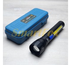 Фонарь ручной C12-P50+COB+zoom (micro USB)
