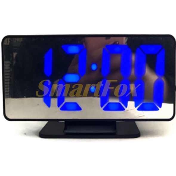 Годинник настільний VST-888-5 з синім підсвічуванням (дзеркальний дисплей 7,5 дюймів)