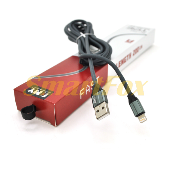 USB кабель EMY MY-732, Silver, 2.4A, довжина 1м, Lightning