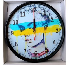 Годинники настінні тематичні Україна 29см п11 (очікування 1-2 дні)