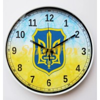 Годинники настінні тематичні Україна 29см t45 (очікування 1-2 дні) - Фото №1