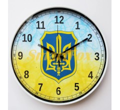 Годинники настінні тематичні Україна 29см t45 (очікування 1-2 дні)
