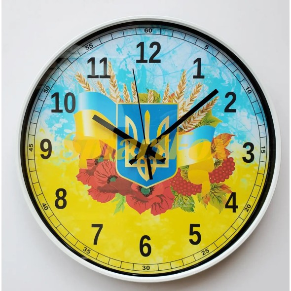 Часы настенные тематические Украина 29см t35 (ожидание 1-2 дня)