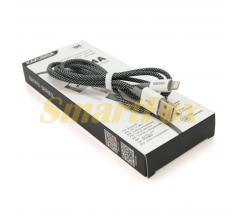 USB кабель iKAKU KSC-723 GAOFEI Lightning, Black, 1м, 2.4A