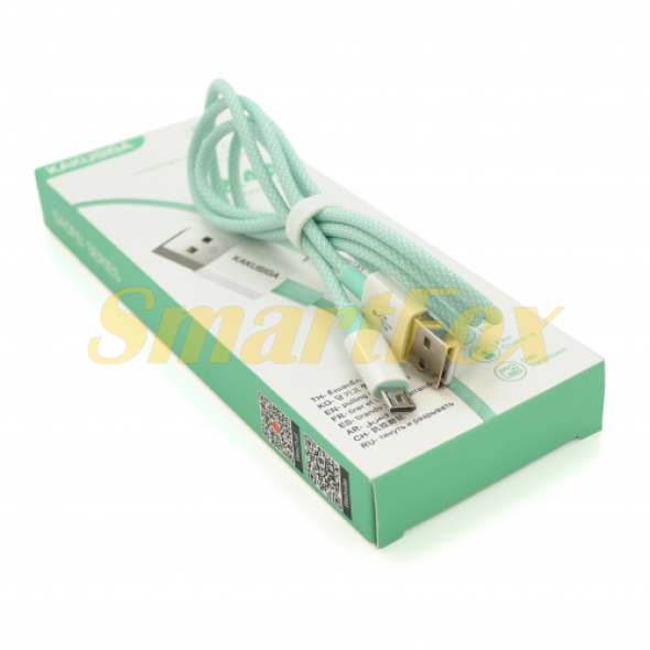 USB кабель iKAKU KSC-723 GAOFEI Micro, Green, длина 1м, 2.4A