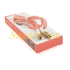 USB кабель iKAKU KSC-723 GAOFEI Type-C, Pink, длина 1м, 2.4A