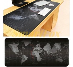 Коврик для мышки 300*700 black map (карта мира)