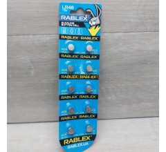 Батарейка RABLEX ALKALINE часовая батарейка AG5 LR48 1.5V (цена за 1шт, продажа упаковкой 10шт)
