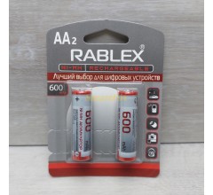 Аккумулятор Rablex Rechargeable R-6 (AA) 600mAh 1.2V (цена за 1шт, продажа упаковкой 2шт)