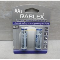 Акумулятор Rablex Rechargeable R-6 (пальчикова) 800mAh 1.2V (ціна за 1шт, продаж упаковкою 2шт) - Фото №1