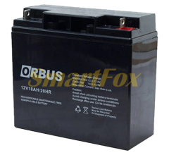 Акумуляторна батарея ORBUS ORB1218 AGM 12V 18 Ah (180 x76x167) 5 kg