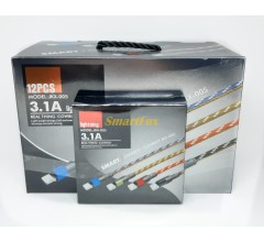USB кабель JKX-005 3.1A SMART (1 м) (упаковка 12 штук, цена за УПАКОВКУ) Lightning
