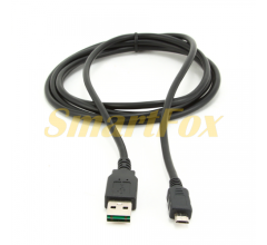 USB кабель Micro, 5pin, 1,8 м, чорний