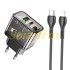 СЗУ Hoco N34 USB+PD20W кабель Type-C / Lightning