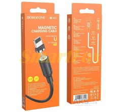 Магнітний USB кабель Borofone BX41 Amiable magnetic Lightning