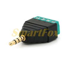 Разъем для подключения miniJack 3.5 Stereo (4 контакта) с клеммами под кабель
