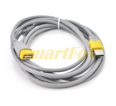 Кабель USB 2.0 AM/AF V-Link, 1.5m, 1 феррит, Grey/Yellow (без упаковки)