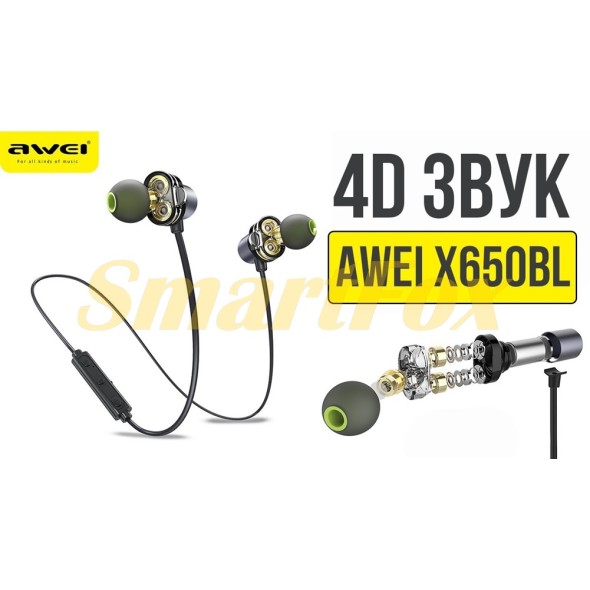 Бездротові навушники Bluetooth AWEI X650BL