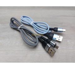 USB кабель силиконовый чешуя с защитой штекера s-734 Micro