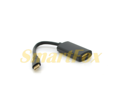 Конвертер Type-C (тато) / HDMI (мама), 15cm, круглий, Black-gray