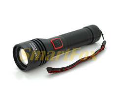 Фонарь ручной Bailong BL-P02-P50, 3 режима,  алюминий, аккум 18650, USB кабель