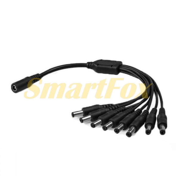 Делитель питания DC-F=>8xDC-M (D 5,5x2,1мм) кабель длиной 40см