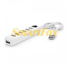 Хаб USB 2.0 7 портів, White, 480Mbts живлення від USB, з вимикачем