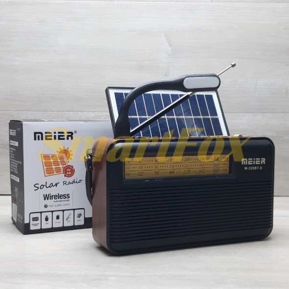 Радіоприймач USB Meier M-520BT-S (сонячна батарея)