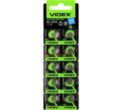 Батарейка VIDEX часовая ALKALINE AG2 LR726 1.5V (цена за 1шт, продажа упаковкой 10шт)