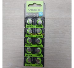 Батарейка VIDEX часовая ALKALINE AG6 LR921 1.5V (цена за 1шт, продажа упаковкой 10шт)