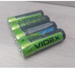 Батарейка VIDEX ALKALINE 1.5V AA LR6 (ціна за 1шт, продаж упаковкою 4шт)